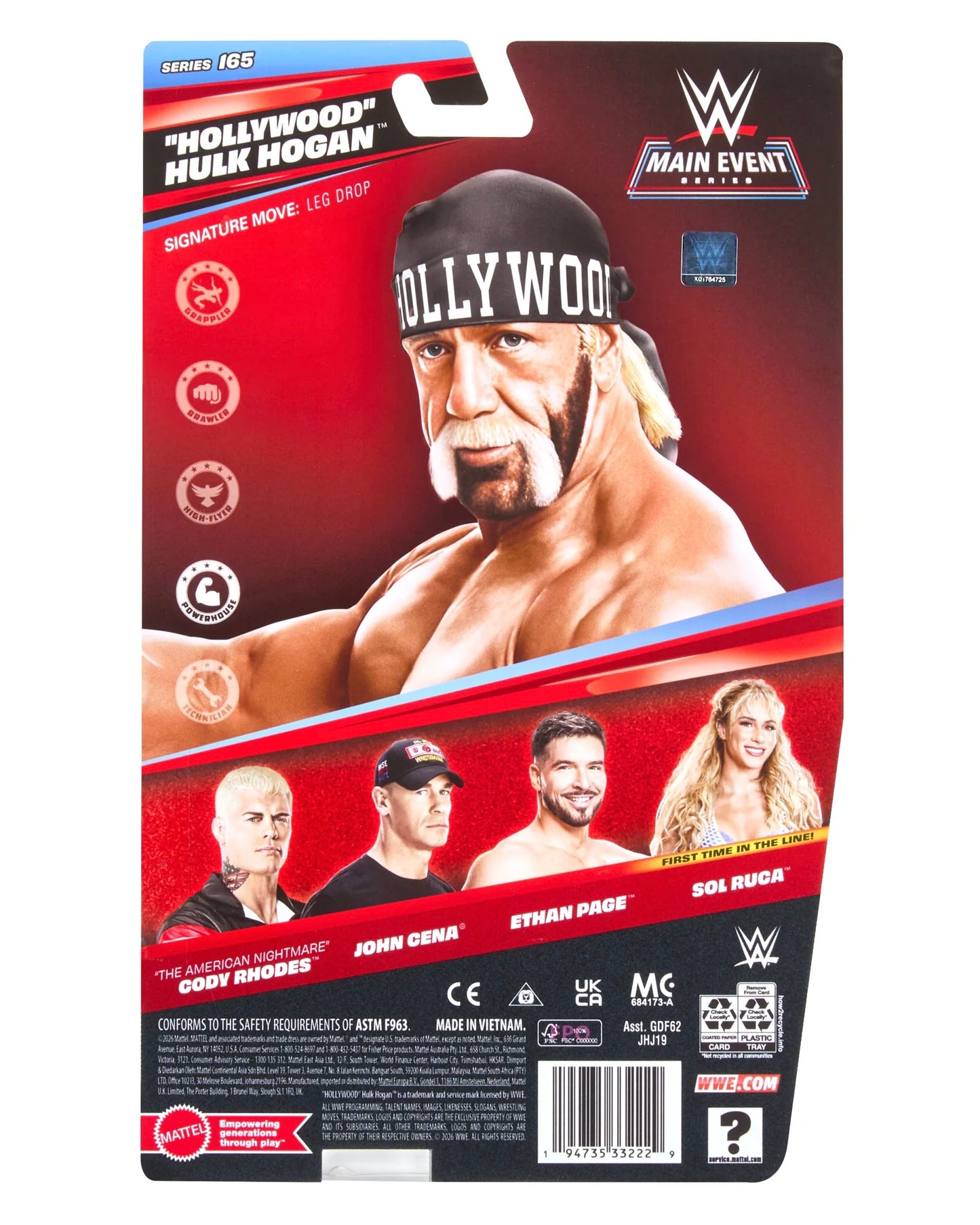 WWE Mattel Main Event 165 - "Hollywood" Hulk Hogan