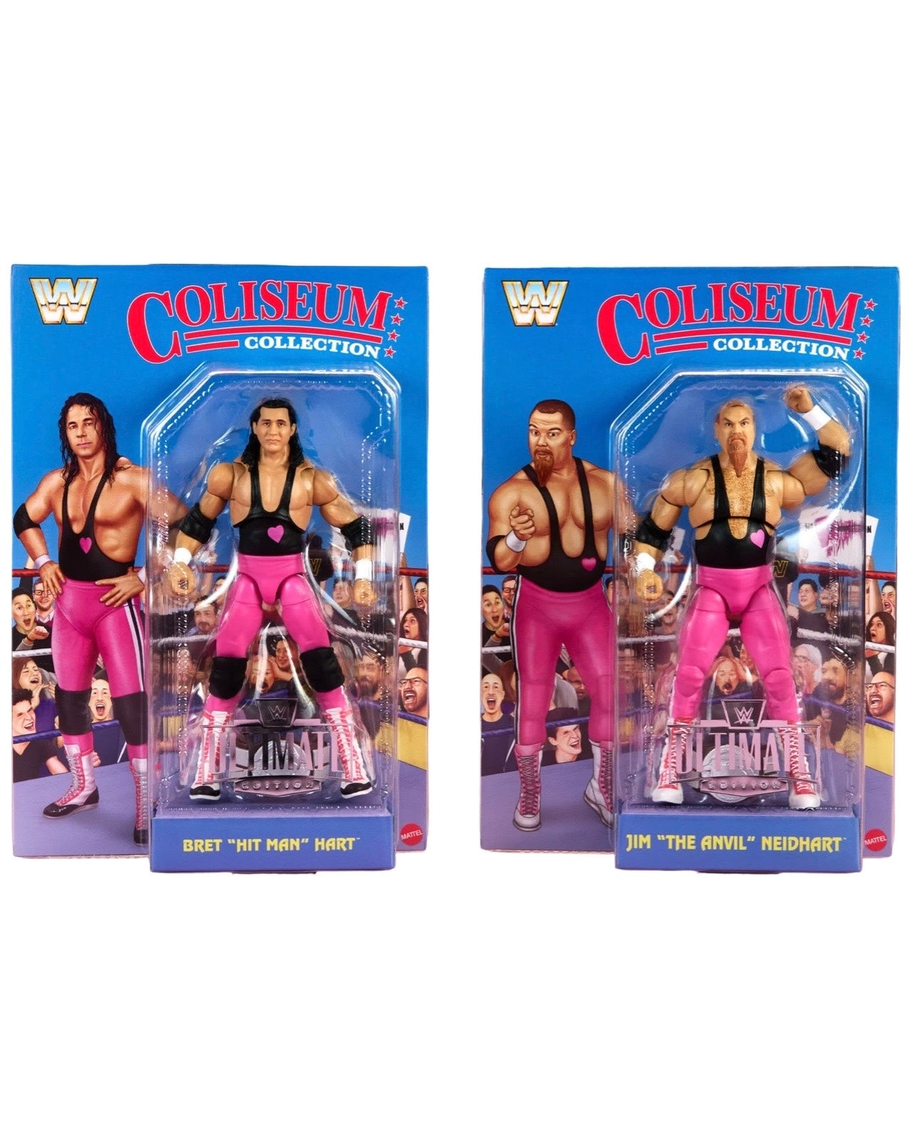 WWE Mattel 2024 Ultimate Edition Coliseum Collection Serie 4 2-Pack - Bret "Hitman" Hart & Jim "The Anvil" Neidhart