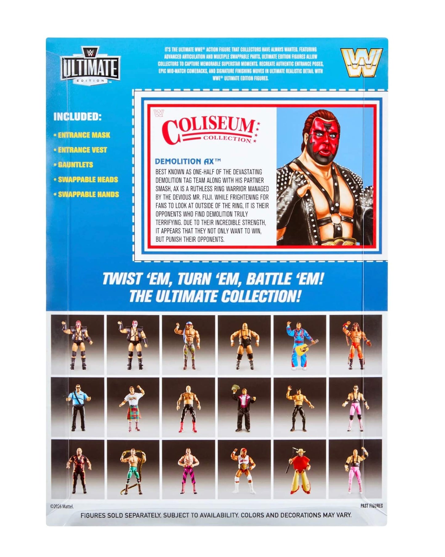 WWE Mattel Ultimate Edition Coliseum Collection Serie 9 2-Pack Ringside Exclusive - Demolition Ax & Smash