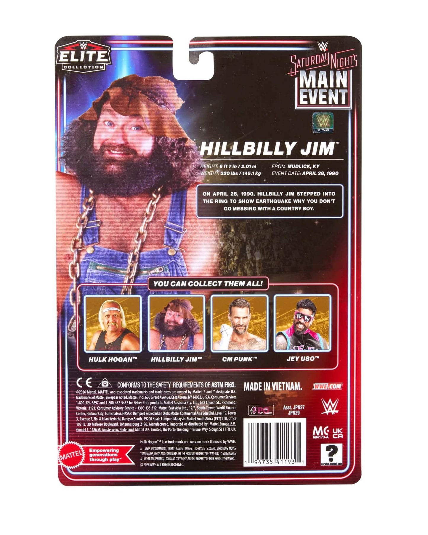 WWE Mattel Elite Saturday Nights Main Event Serie 1 - Hillbilly Jim