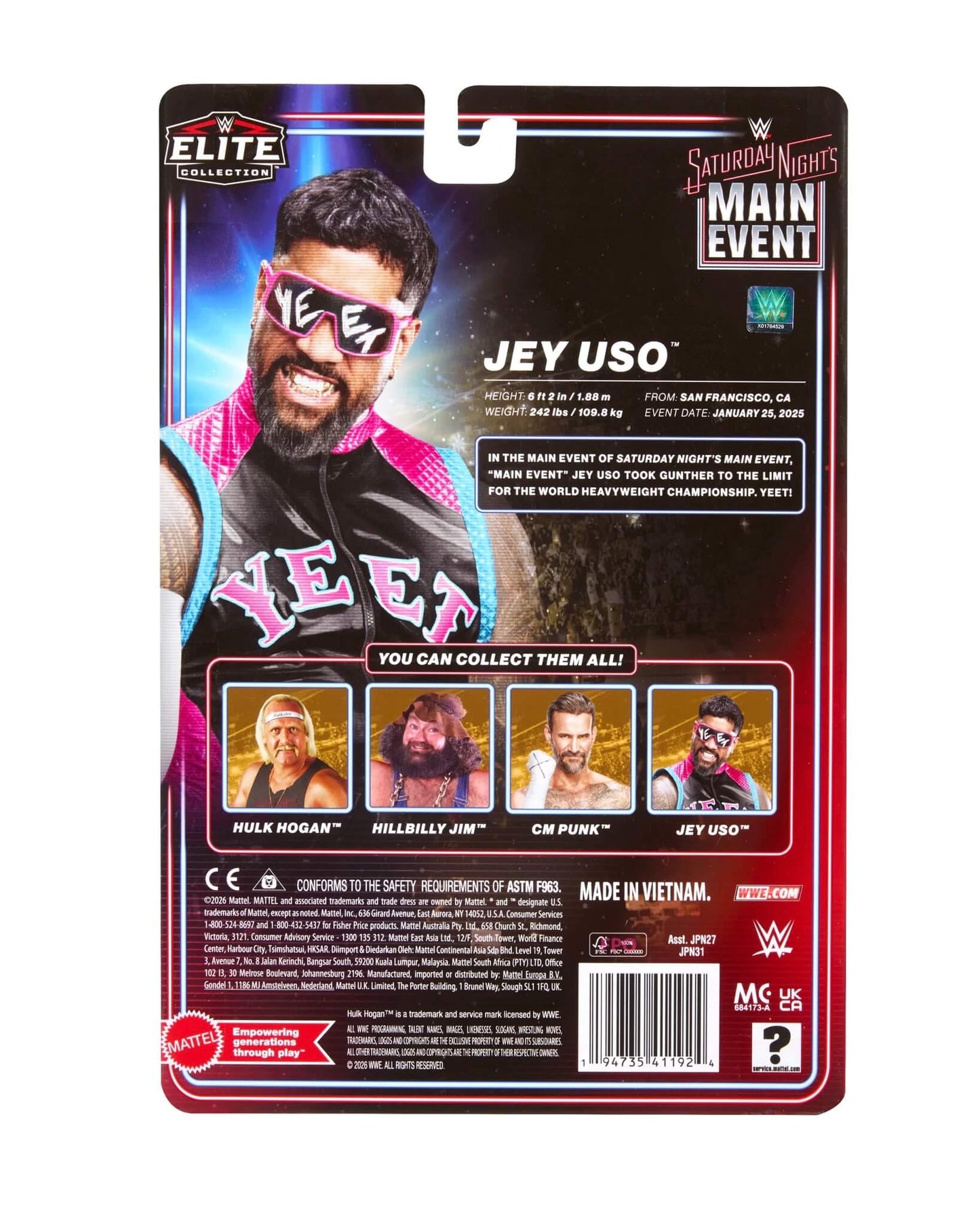 WWE Mattel Elite Saturday Nights Main Event Serie 1 - Jey Uso