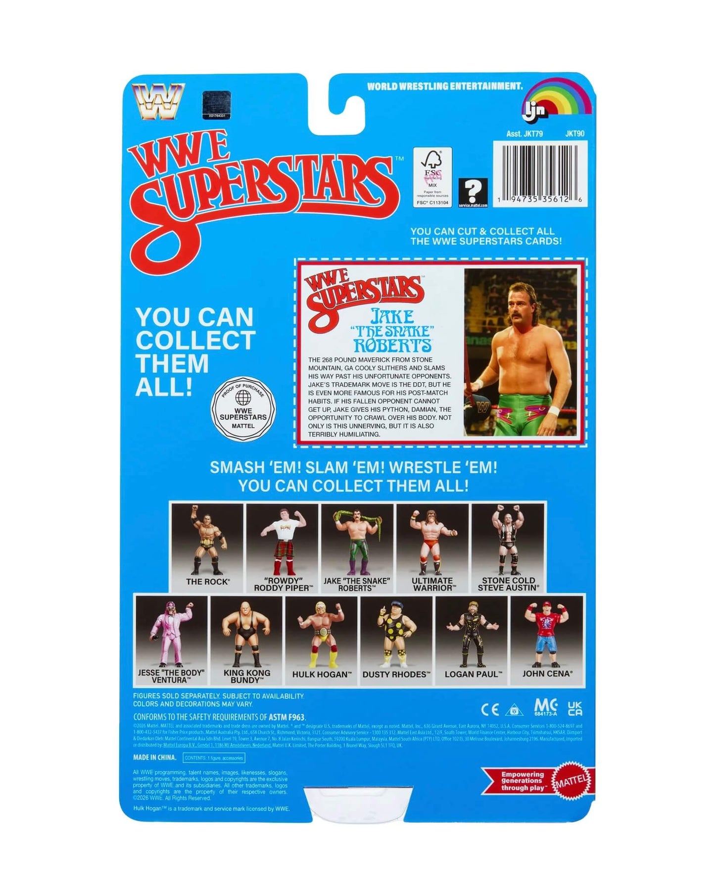 WWE Mattel LJN Superstars Serie 3 - Jake "The Snake" Roberts