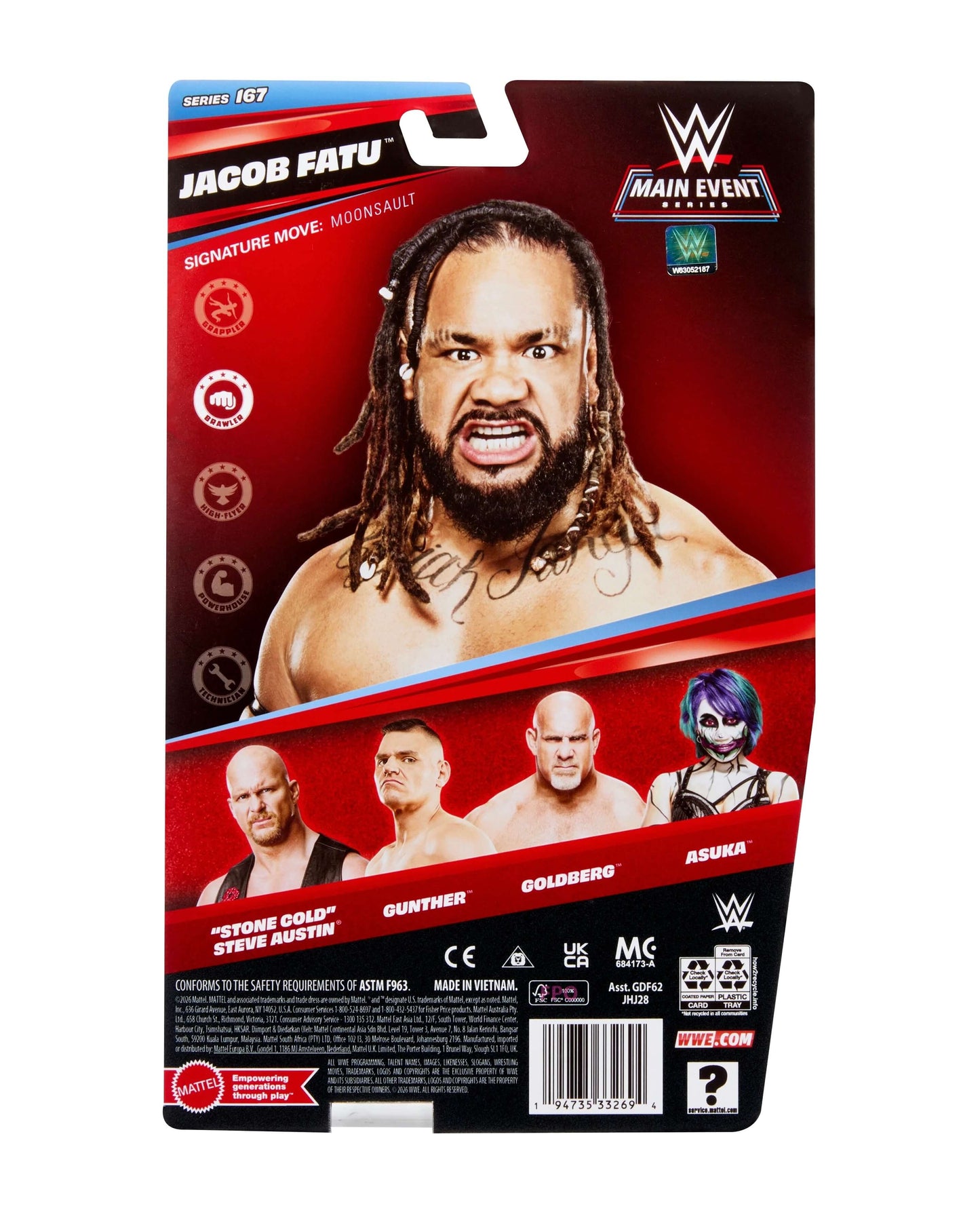 WWE Mattel Main Event 167 - Jacob Fatu