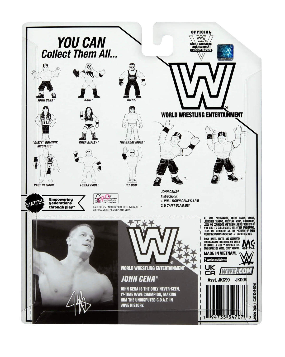 WWE 2026 Mattel Ringside Exclusive Retro Greatest Hits Series 1 - John Cena