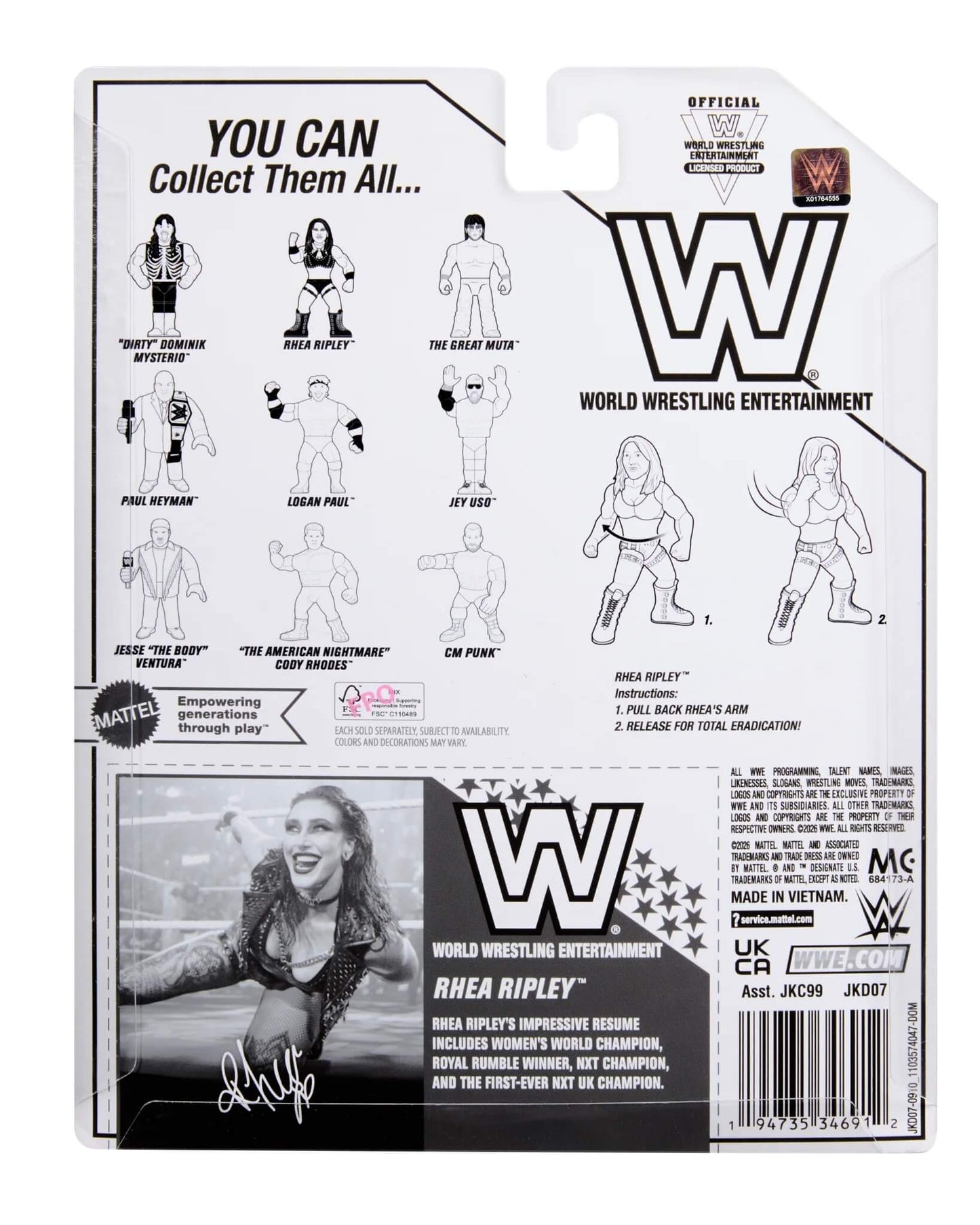 WWE 2026 Retros Wave 3 Ringside Exclusive - Rhea Ripley (Pre-Order)