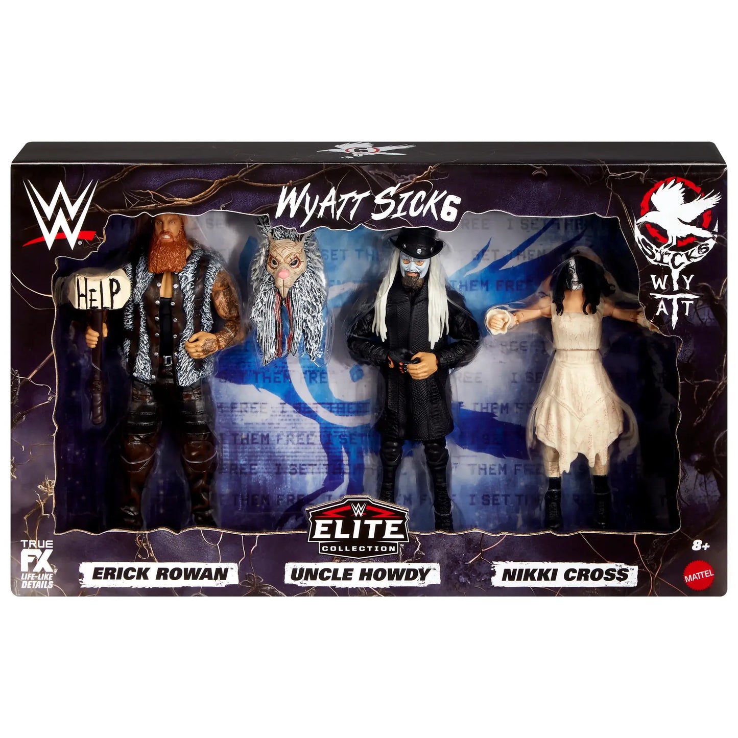 WWE Elite Exclusive 3-Pack Wyatt Sicks - Uncle Howdy, Erick Rowan & Nikki Cross